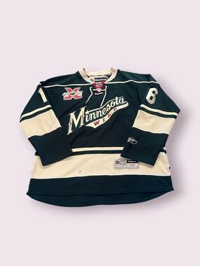 Men's Reebok Minnesota Wild Hockey Jersey 10th Anniversary Staubitz #16 Sz Med